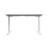 Economy Height Adjustable Sit Stand Desk - Grey Oak - Multiple Sizes 