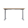 Economy Height Adjustable Sit Stand Desk - Nova Oak - Multiple Sizes 
