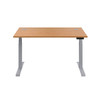 Economy Height Adjustable Sit Stand Desk - Nova Oak - Multiple Sizes 