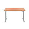 Economy Height Adjustable Sit Stand Desk - Beech - Multiple Sizes 