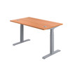 Economy Height Adjustable Sit Stand Desk - Beech - Multiple Sizes 