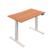 Okoform Height Adjustable Sit Stand Heated Office Desk with Single Motor - Beech - Multiple Sizes 