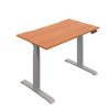 Okoform Height Adjustable Sit Stand Heated Office Desk with Single Motor - Beech - Multiple Sizes 