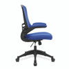 Luna Designer High Back Mesh Task Operator Office Chair with Folding Arms - Blue with Black Shell 