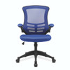 Luna Designer High Back Mesh Task Operator Office Chair with Folding Arms - Blue with Black Shell NAU-BCM-L1302-BL