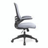 Luna Designer High Back Mesh Task Operator Office Chair with Folding Arms - Grey with Black Shell 