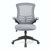 Luna Designer High Back Mesh Task Operator Office Chair with Folding Arms - Grey with Black Shell NAU-BCM-L1302-GY
