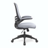 Luna Designer High Back Mesh Task Operator Office Chair with Folding Arms - Grey with Black Shell NAU-BCM-L1302-GY