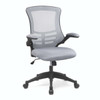 Luna Designer High Back Mesh Task Operator Office Chair with Folding Arms - Grey with Black Shell NAU-BCM-L1302-GY