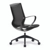 Aeros Medium Back Executive Task Office Chair with Integrated Height Control and Weight Activated Auto Balance Mechanism - Black Minimalistic Design NAU-BCF-U370-BK