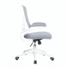 Luna Designer High Back Mesh Task Operator Office Chair with Folding Arms - Grey with White Shell 