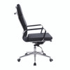 Avanti Bonded Leather High Back Swivel Executive Office Chair with Individual Back Cushions - Black with Chrome Arms and Base 