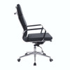 Avanti Bonded Leather High Back Swivel Executive Office Chair with Individual Back Cushions - Black with Chrome Arms and Base NAU-BCL-6003-BK