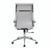Aura Contemporary High Back Bonded Leather Executive Office Chair - White with Chrome Base 