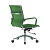 Aura Contemporary Medium Back Bonded Leather Executive Office Chair - Forest Green with Chrome Base NAU-BCL-8003-FGN
