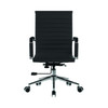 Aura Contemporary Medium Back Bonded Leather Executive Office Chair - Black with Chrome Base NAU-BCL-8003-BK