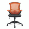 Luna Designer High Back Mesh Task Office Chair with Folding Arms - Orange and Black Two Tone Operator Chair 