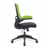 Luna Designer High Back Mesh Task Office Chair with Folding Arms - Green and Black Two Tone Operator Chair 