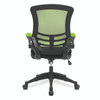 Luna Designer High Back Mesh Task Office Chair with Folding Arms - Green and Black Two Tone Operator Chair 