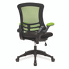 Luna Designer High Back Mesh Task Office Chair with Folding Arms - Green and Black Two Tone Operator Chair 