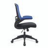 Luna Designer High Back Mesh Task Office Chair with Folding Arms - Blue and Black Two Tone Operator Chair 