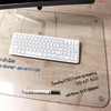 Desktex Glaciermat Large Tempered Glass Surface Protector Mat, Rectangular, Crystal Clear Worktop Protection, Size 51 x 91cm FCDE2036G