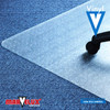 Marvelux PVC Office Chair Mat for Low Pile Carpets 90 x 120cm, Clear Rectangular Carpet Protector Mat