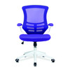 Copy of Luna Designer High Back Mesh Task Operator Office Chair with Folding Arms - Purple with White Shell TEST-NAU-UKND-BCM-L1302-WH-PL