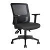 Barri Medium Back 3 Lever Mesh Task Chair with Height Adjustable Arms, Height Adjustable Back and Back Angle Adjustment - Black NAU-UKND-BCM-K610-BK