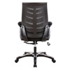 Celeste Medium Back Mesh Chair with Double Padded Seat, Adjustable Padded Arms and Lockable Tilt Mechanism - Black NAU-UKND-BCM-L500-BK