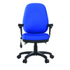Harrison High Back Operator Chair with Height Adjustable Back and Arms, Seat Slider, Back Tilt Mechanism and Air Lumbar Pump - Blue NAU-UKND-BCF-K384-BL