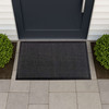 Ultralux Mesh Dirt Trapper Door Mat – Non-Slip Vinyl Indoor/Outdoor Scraper Entrance Mat – Metallic Black & White – Multiple Sizes UMMGR