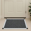 Ultralux Indoor Aluminium Door Mat – Non-Slip Heavy Duty Scraper Doormat – Weatherproof Metal Frame & Waterproof Backing - Grey & Black – 40 x 60cm UAB04060GR
