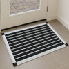 Ultralux Indoor Aluminium Door Mat – Non-Slip Heavy Duty Scraper Doormat – Weatherproof Metal Frame & Waterproof Backing - Grey & Black – 40 x 60cm UAB04060GR