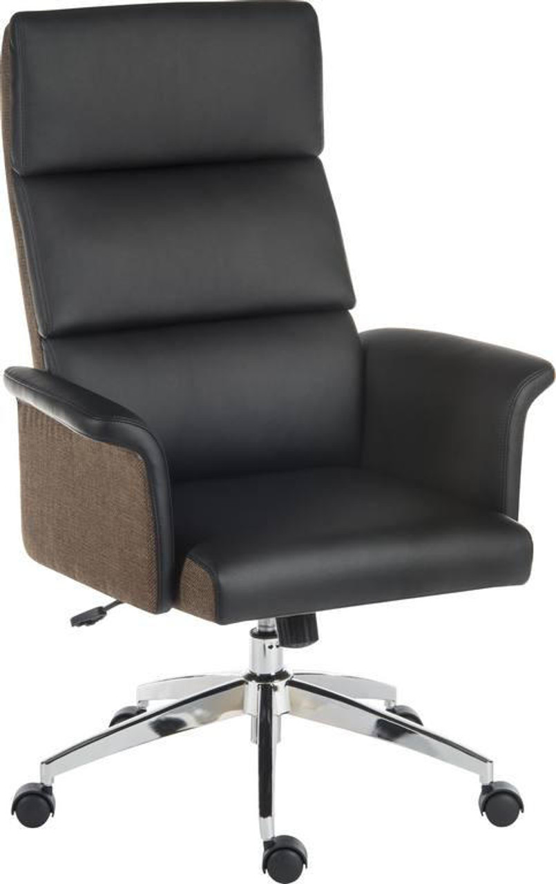 Leather look shop office chair