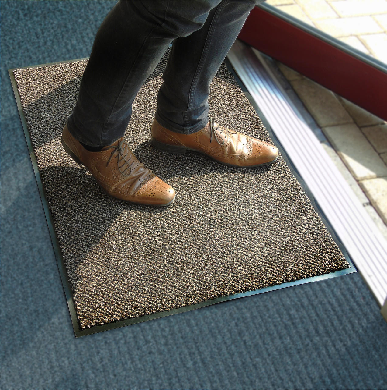 Anti Slip Dirt Stopper Heavy Duty Door Mat Floor Mat Indoor/Outdoor Mat  Brown