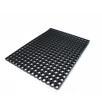Ultralux Heavy Duty Rubber Drainage Floor Mat | Anti-Slip, Hard Wearing Floor Protector Mat | Indoor Outdoor Rubber Door Mat | Black | Multiple Sizes