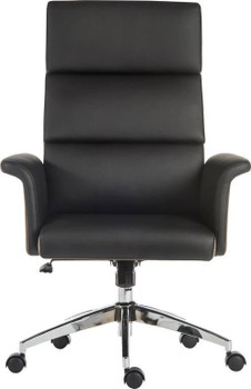 Elegance High Back Leather Look Executive Office Chair Black TEK-UKND-6950BLK
