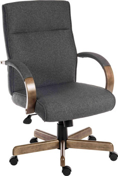 Grayson Fabric Executive Office Chair Grey 