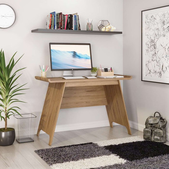 Towson Trestle Home Office Desk Beaufort Oak TEK-UKND-7700001