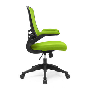 Luna Designer High Back Mesh Task Operator Office Chair with Folding Arms - Green NAU-BCM-L1302-GN