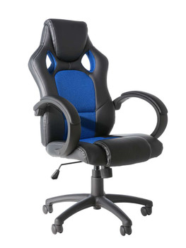 Daytona Faux Leather Racing Gaming Home Office Chair Black/Blue DOR-UKND-AOC5006BLU
