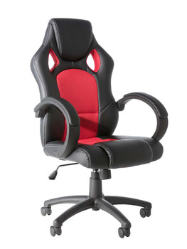 Daytona Faux Leather Racing Gaming Home Office Chair Black/Red DOR-UKND-AOC5006R