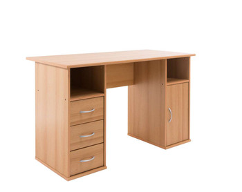 Maryland Computer Workstation Home Office Desk Beech DOR-UKND-AW12010