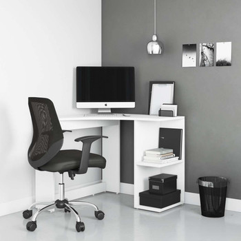 Chesil Corner Computer Workstation Home Office Desk White DOR-UKND-AW3120
