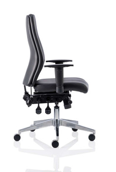 Onyx Soft Bonded Leather Ergonomic Posture Office Chair without Headrest with Arms Black DYN-OP000099