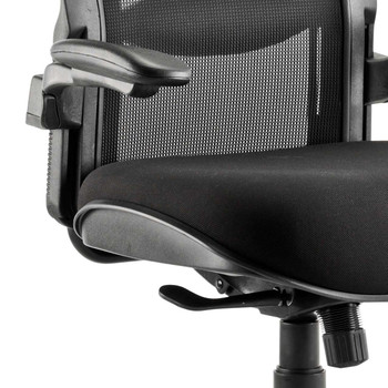 Houston Bariatric Heavy Duty Task Operator Office Chair Mesh Back and Fabric Seat with Arms Black DYN-OP000181