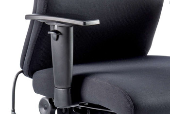 Onyx Fabric Ergonomic Posture Office Chair without Headrest with Arms Black DYN-OP000095