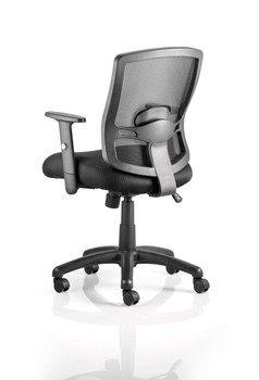 Portland Mesh Task Operator Office Chair with Airmesh Seat and Height Adjustable Arms Black DYN-OP000105