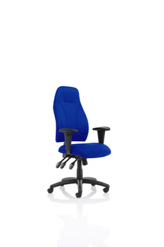 Esme Fabric Ergonomic Posture Office Chair with Height Adjustable Arms Blue 